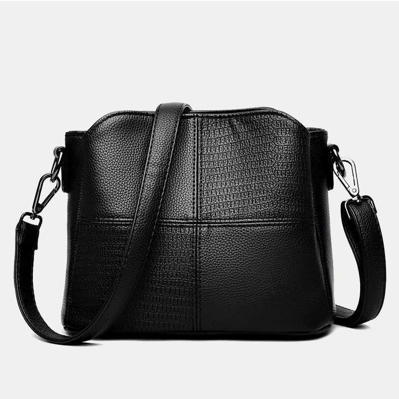 Simple StiTChing Shoulder Bags For Women Soft Leather Crossbody Messenger Bag Phone Purse Lady Handbag CluTCh Y250819