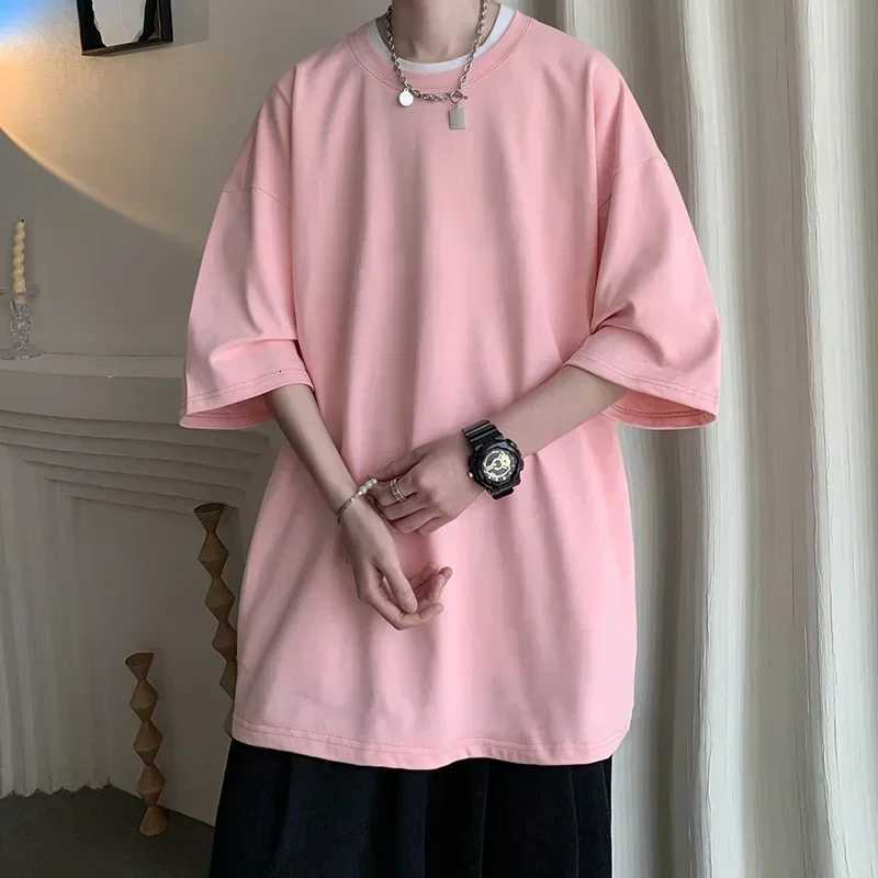 Mens Cotton T-shirts White Mens Oversized T Shirt Solid Summer Casual Wear Tee Shirts Fashion for Men 5XL Male Clothes Y250819