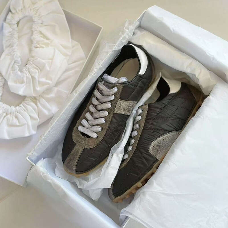 Cowhide Version~2025 New Color Block Fashion Versatile Round Toe German Training Unisex Flat Lace-up Sports Casual Shoes