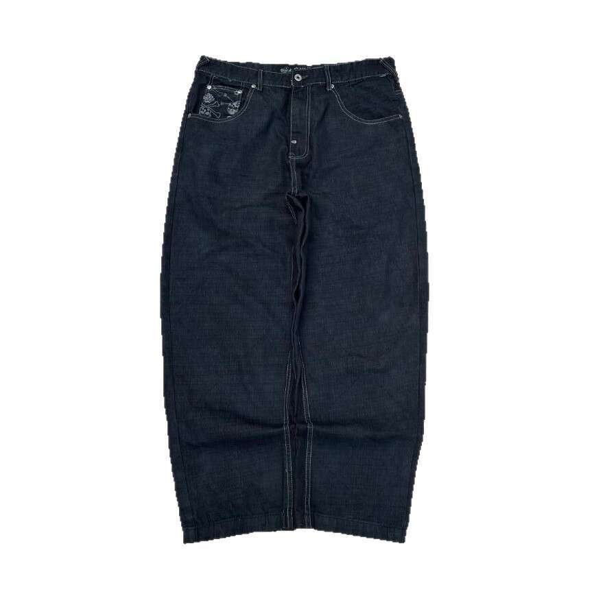2025 New Hip-Hop High Street Jeans Ins Men Harajuku Punk Y2K Long Pants