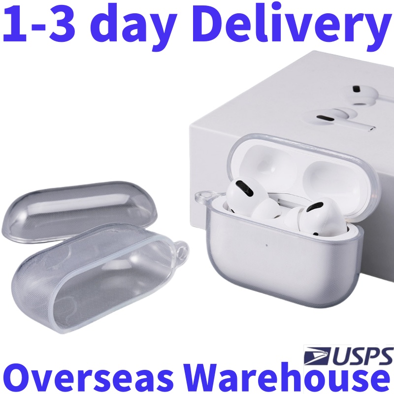 USA Stock For Apple AirPods pro 2 earphone 3rd 5 airpod 4 6 earphones 3 Solid Silicone Cute Protective Headphone Cover Apple Wireless Charging Box 3nd 2nd Case