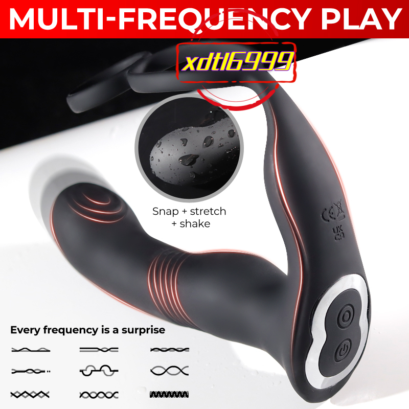 Male Sex Toy APP Remote Control Fully Waterproof Electric Anal Plug with 9 Frequencies Thrusting SlapSex toy