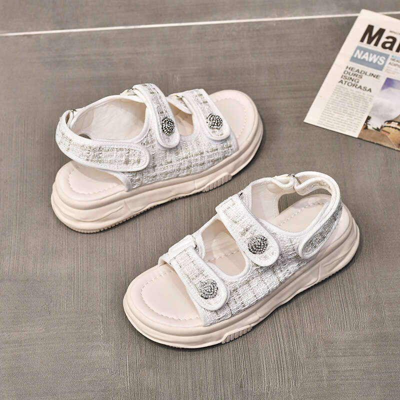 2023 Summer Shoes Beach Casual Party Fashion Versatile Thick-Soled Sandals Women's Factory Direct