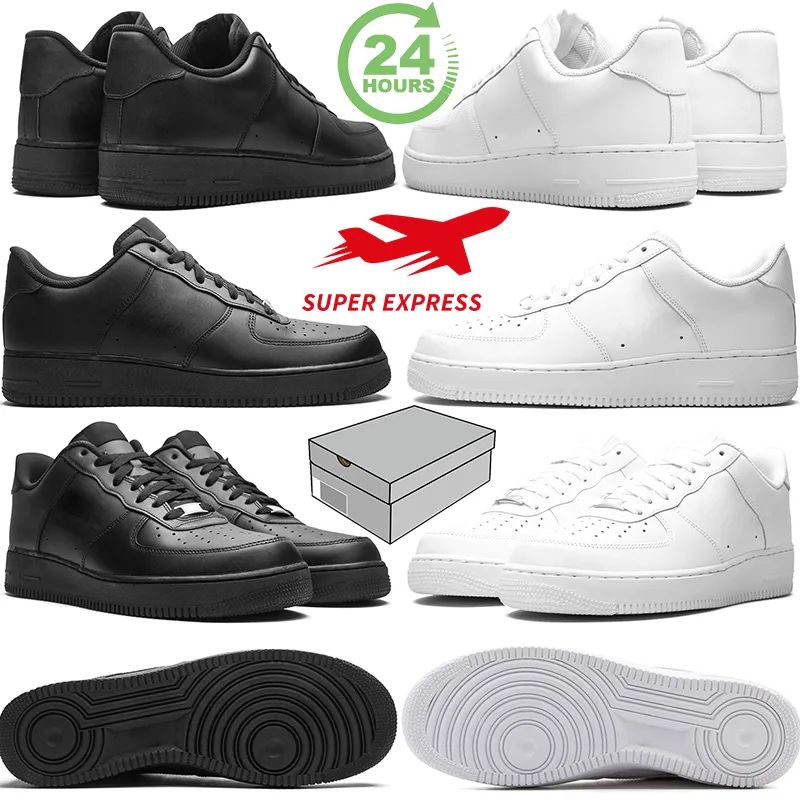 Free Shipping designer running shoes for men women one 1 flat sneakers casual shoes retro triple white black mens trainer sports sneakers shoes with box