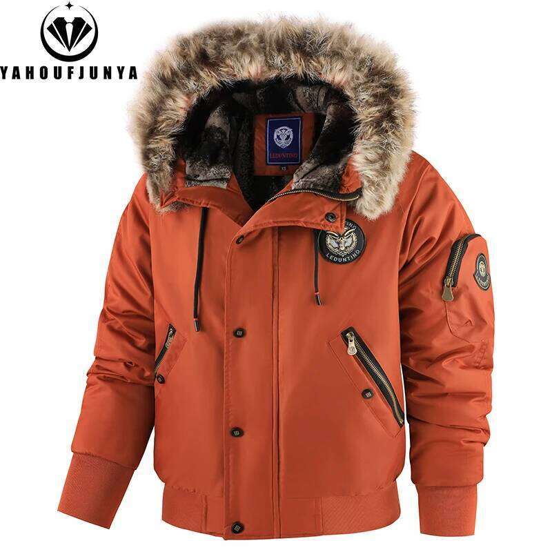 2025 Winter Outdoor Windproof Fleece Warm Travel Men Hooded Casual Fashion Style Zipper Pocket Jacket Male Coat Tops