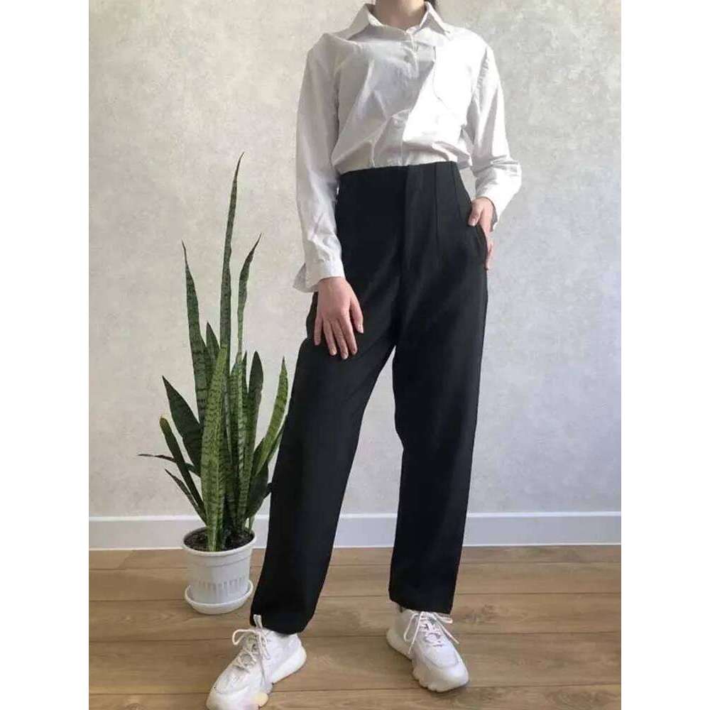 TRAF 2025 Pencil High Waist Pants for Women With Seam Detail Streetwear Woman Ankle Trousers Autumn Office Wear Pant