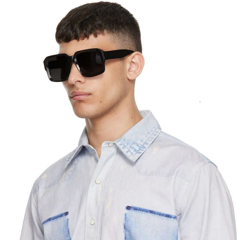 Large Designer Frame Wide Leg Women's Fashion Square Men's Trendy Glasses Sunglasses