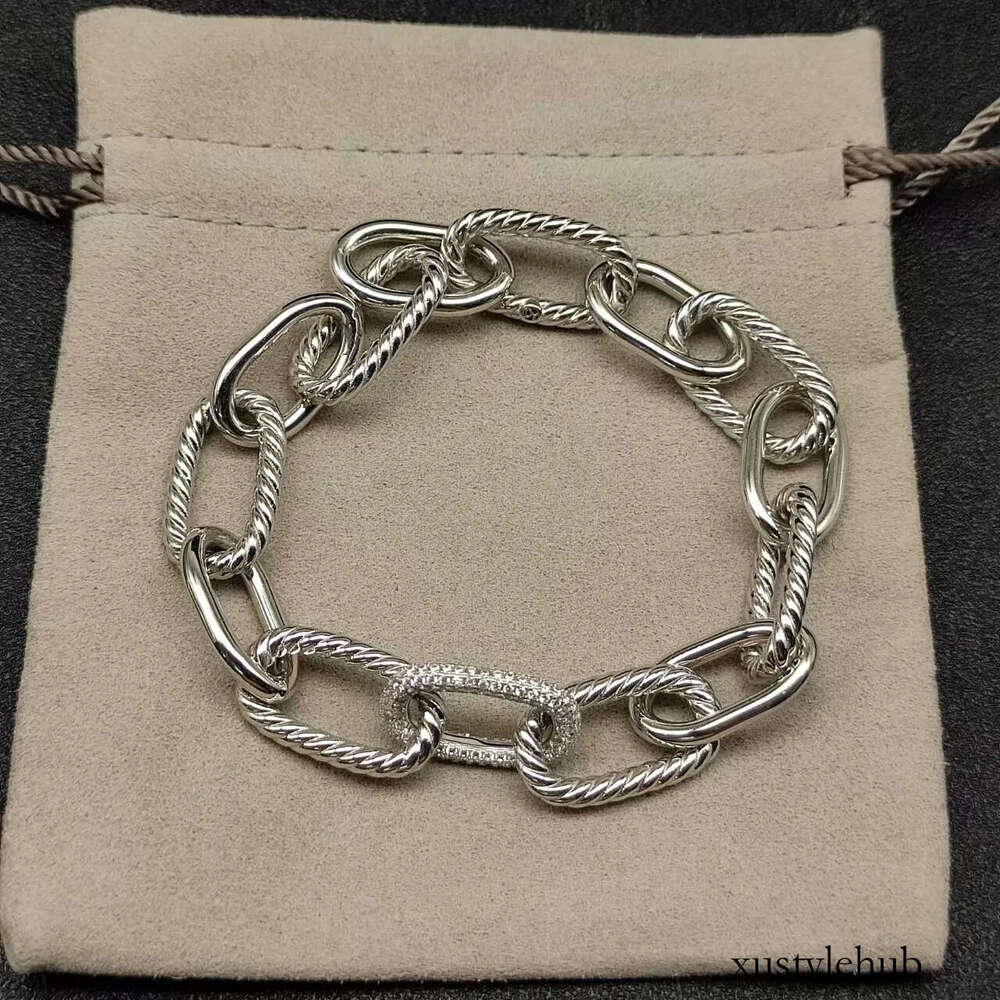 Davidlys Bracelet Niche designer bracelet K gold buckle chain bracelet designer classic punk silver interlocking luxury davidlys yurmanly street retro women f2