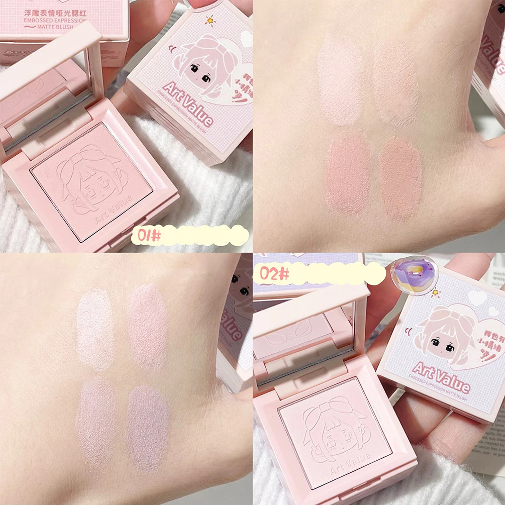 4-in-1 Embossed Matte Blush Makeup Palette Nude Eyeshadow Cheek Blusher Contouring Four-layer All-in-one Box Brightening Skin 250814