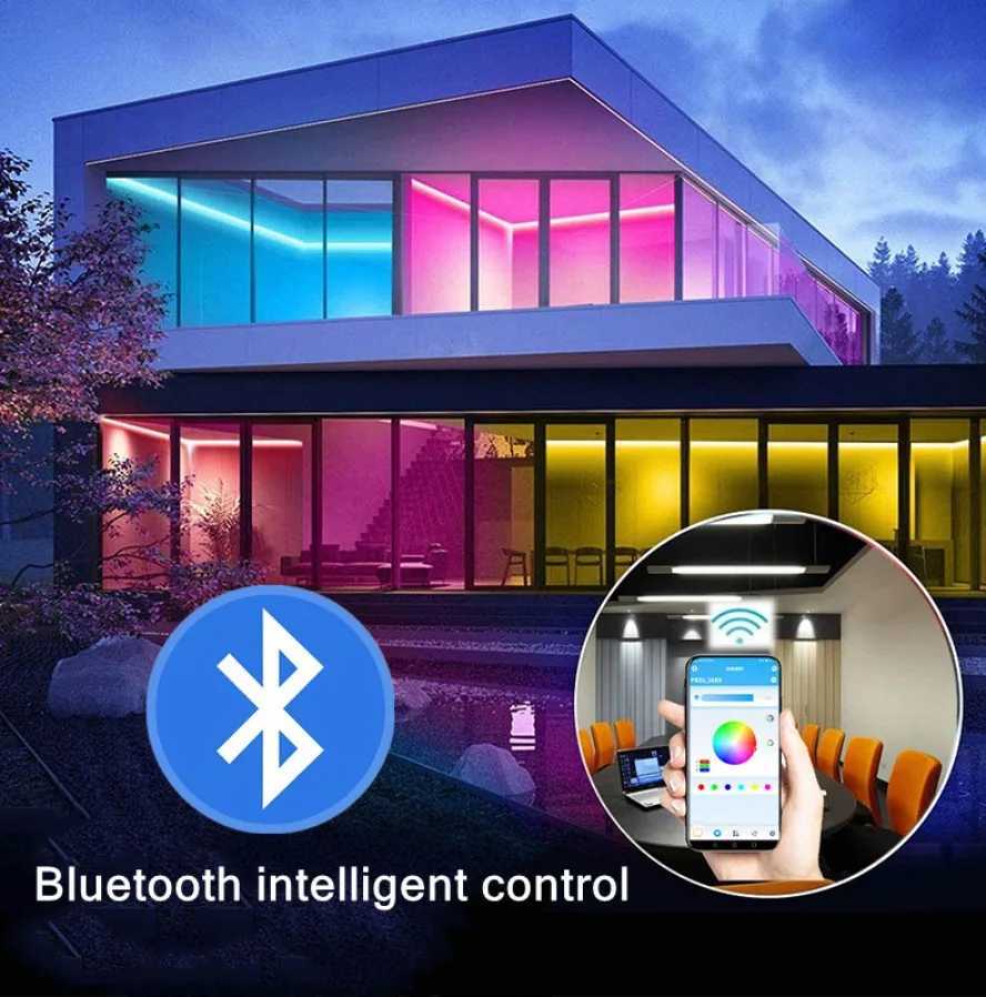 5V RGB Neon Strip Light 1M 2M 3M 5M USB Waterproof Flexible Ribbon Tape Neon Lights with Bluetooth Remote Control for Home Decor H251201