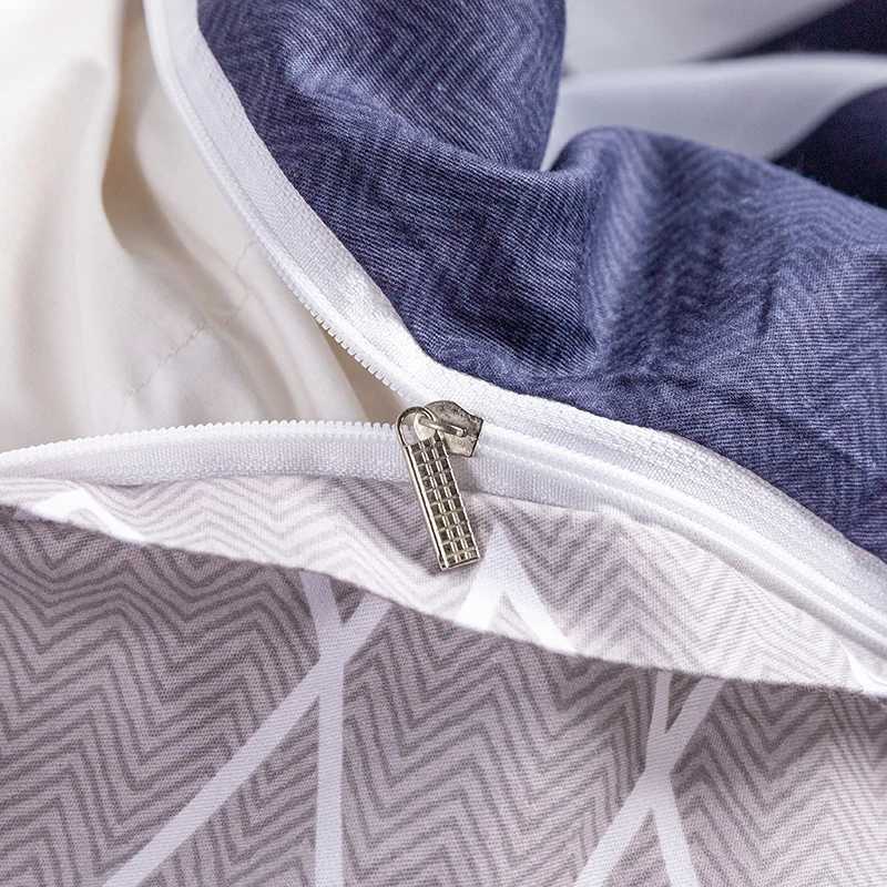 Striped Printing 100% Cotton Duvet Cover Set 1PC Duvet Cover 2PC case Cotton Soft Skin Friendly Bedding Set for Bedroom Y250819