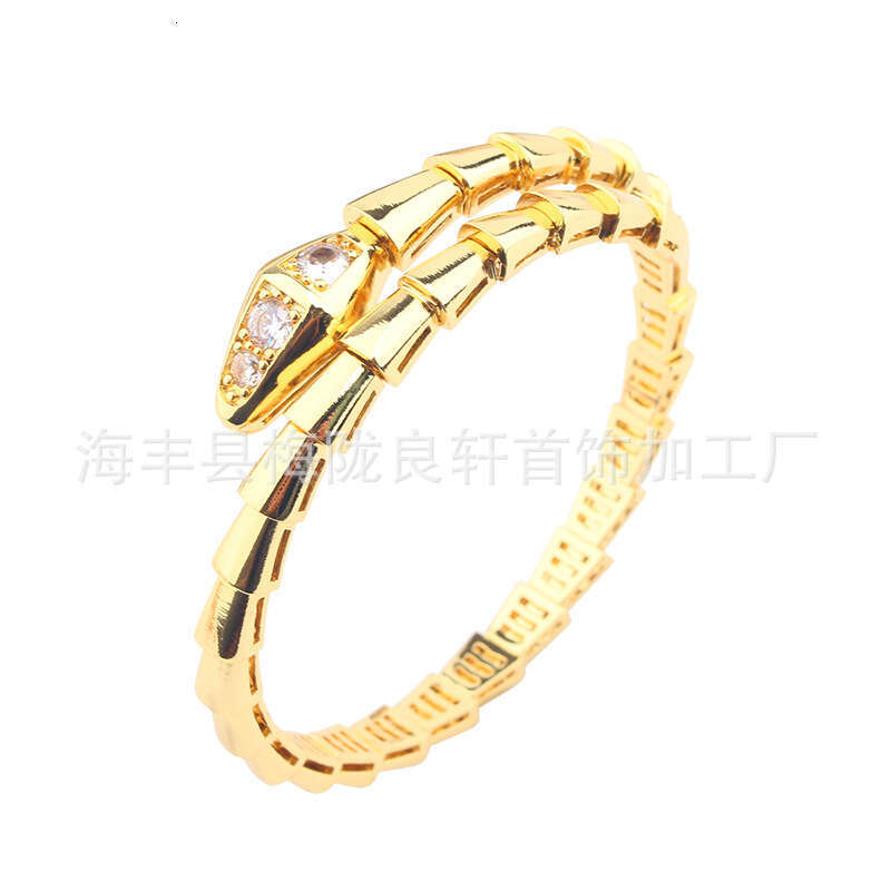 Elegant Snake Bracelet and Ring Set for Women, Popular Jewelry with Zirconia