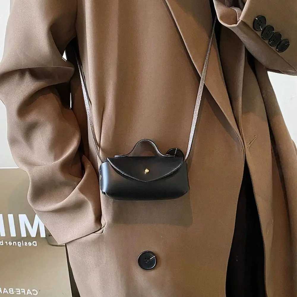 FAshion PU Leather Mini Crossbody Bag Solid Color Small Shoulder Bag Horizontal Coin Purse Y250819