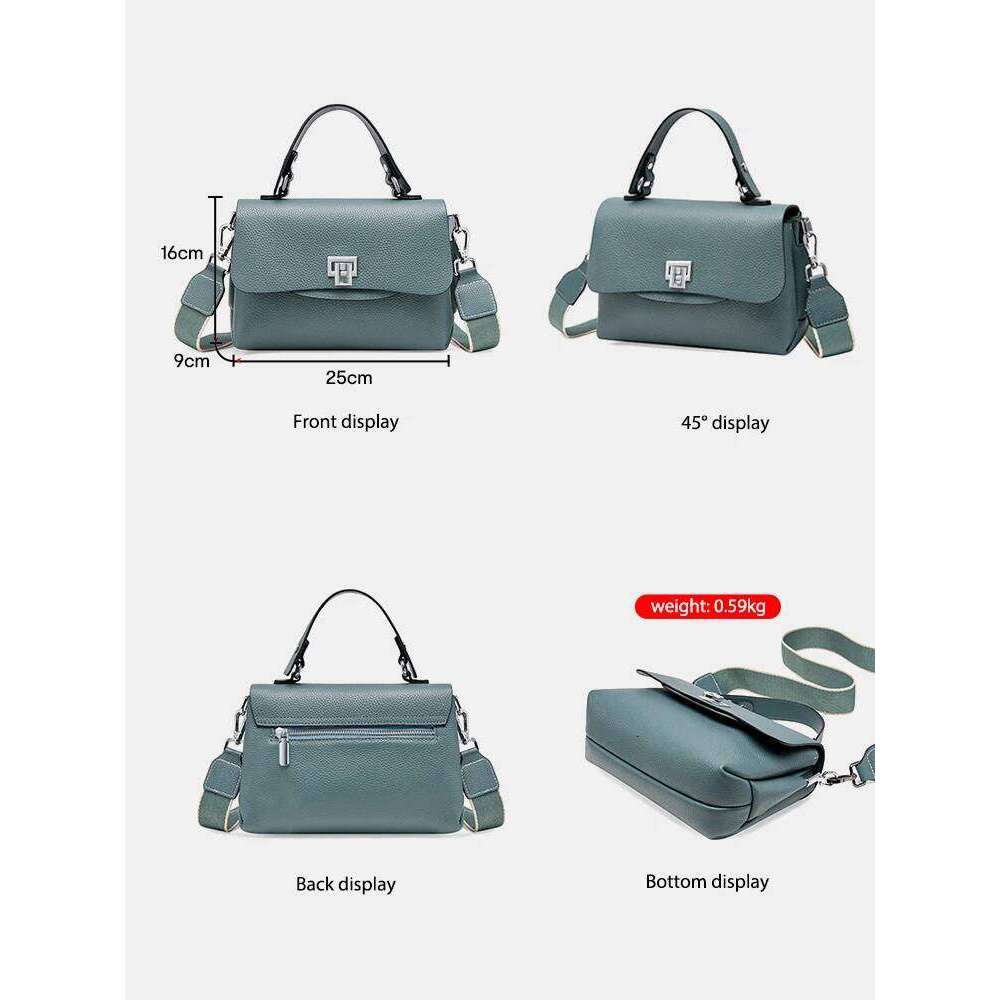 Zency Women Genuine Leather Top-handle Bag Envelope Bags Designer Shoulder Handbag Elegant Crossbody For Ladies