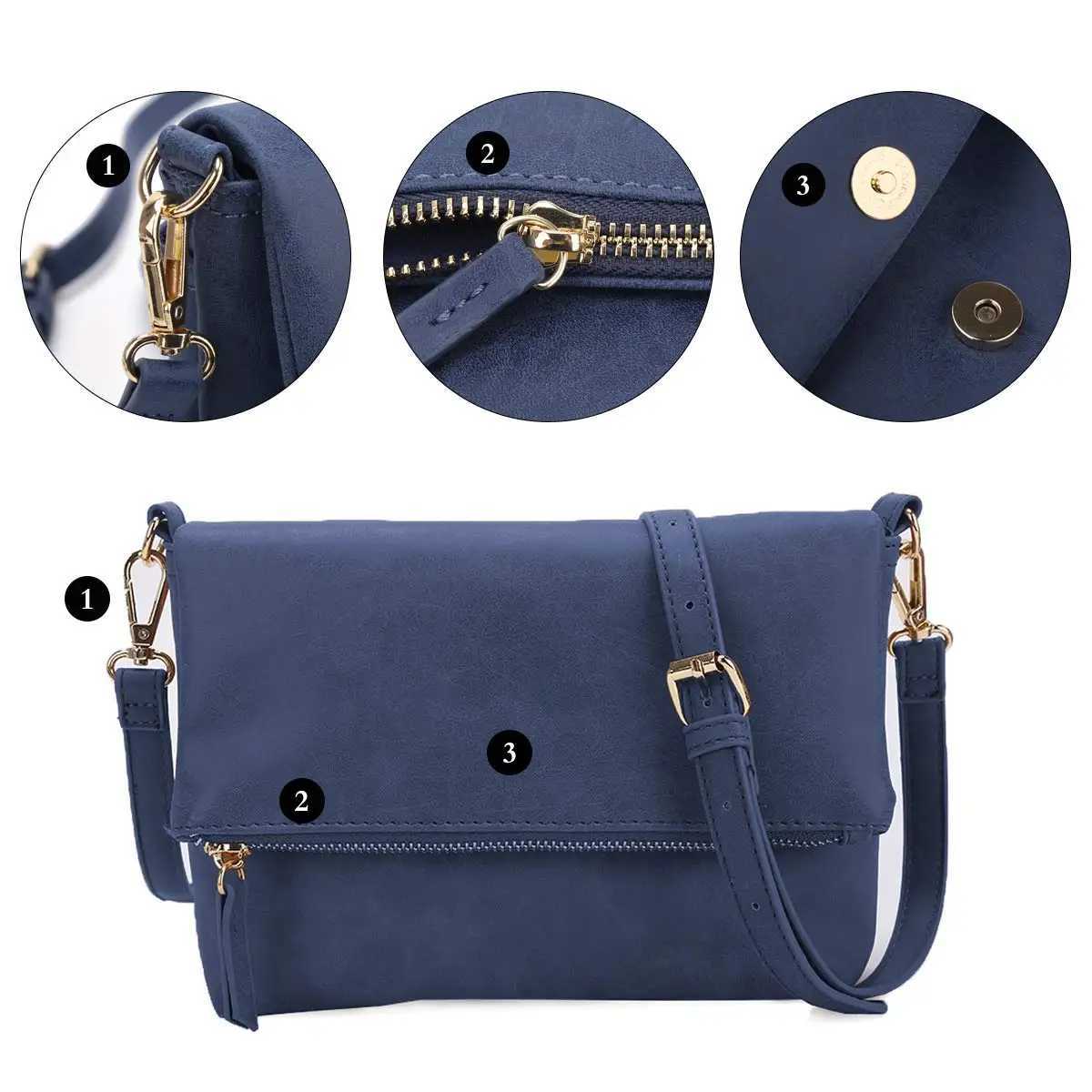 Design Womens Fashion Adjustable Crossbody Shoulder Bag Underarm Saddle Bag Y250819