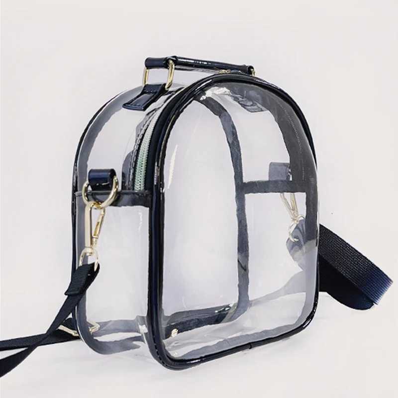 Clear Crossbody Bags Women Transparent Pvc Waterproof Tote Bags Jelly Messenger Shoulder Bag ZipTravel Shopping Bags Y250819