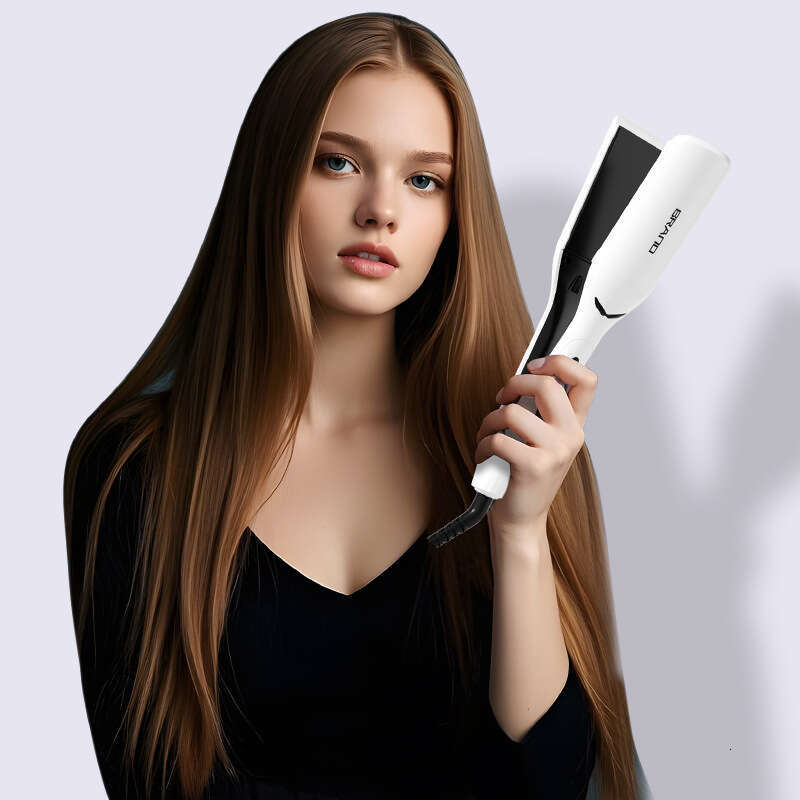 New Wide Version For Salon Use, Moisture retention Electric Hair Straightener With 6 Temperature Settings