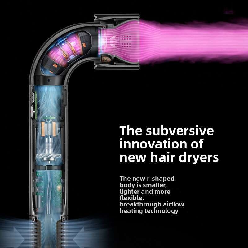 New Hd18 Curved Pipe Negative Ion Salon High-Speed Electric Home Use Hair Dryer