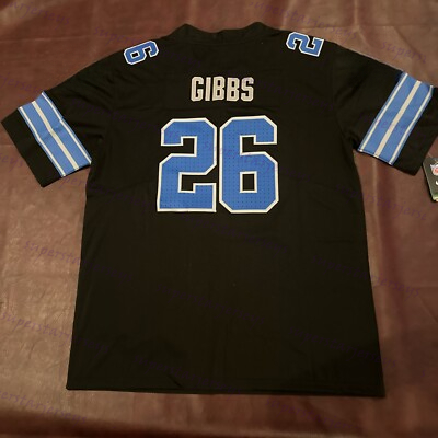 custom 0 Gibbs 2025 Football Jersey 14 Amon-Ra St. Brown Jahmyr Jack Campbell Barry Sanders Jared Goff Jeff Okudah Johnson Hot Sale