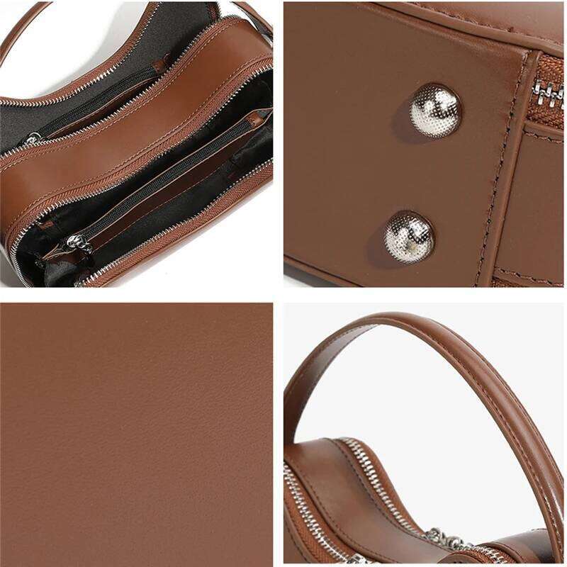 Designer Bags New Designer Top Handle Shoulder Ladies Handbags Smooth Genuine Leather Crescent Small Crossbody Bags For Women Luxury Bag