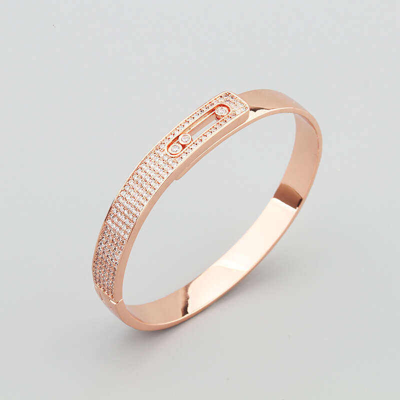 INS Fashion Creative Half Dia Inlaid Copper Gold-Plated Personality Girl Forest Style Bracelet Direct Sale