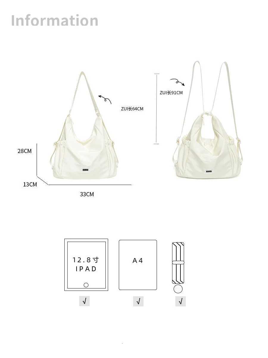 Fashion Women Nylon Backpack Shoulder Bag Niche Design Casual Commuter Tote Bag Daily Student Crossbody Bag For Y250819