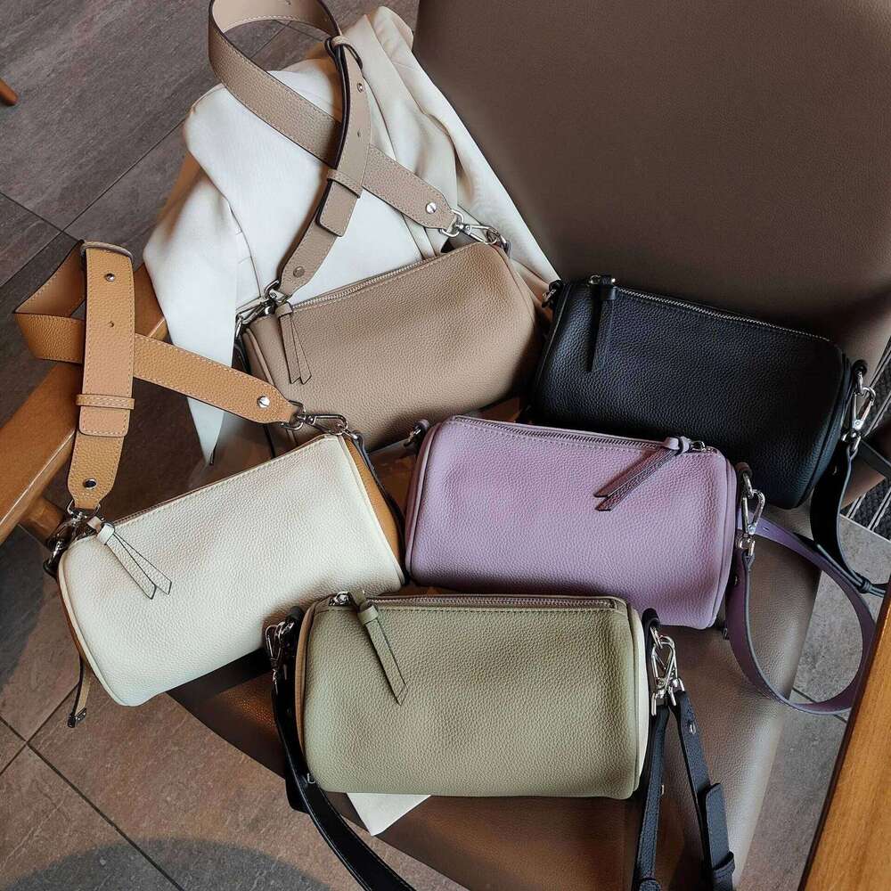 Designer Bags 2025 New Genuine Leather Women Cylinder Underarm Designer Ladies Shoulder Crossbody High Quality Bamboo Bag For Woman Luxury Bag