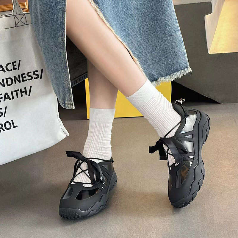 2025 Summer New Height-Increasing Mary Jane for Women, Shallow Breathable Training Shoes, Heart-Shaped Versatile Niche Women's Shoes