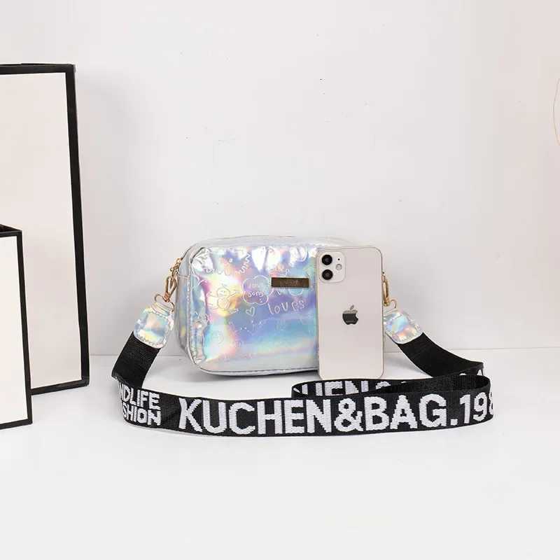 PVC Women Laser Crossbody Bag Fashion Messenger Shoulder Bag PVC Jelly Small Tote Messenger Candy Colors Bags Cosmetic Bag Y250819