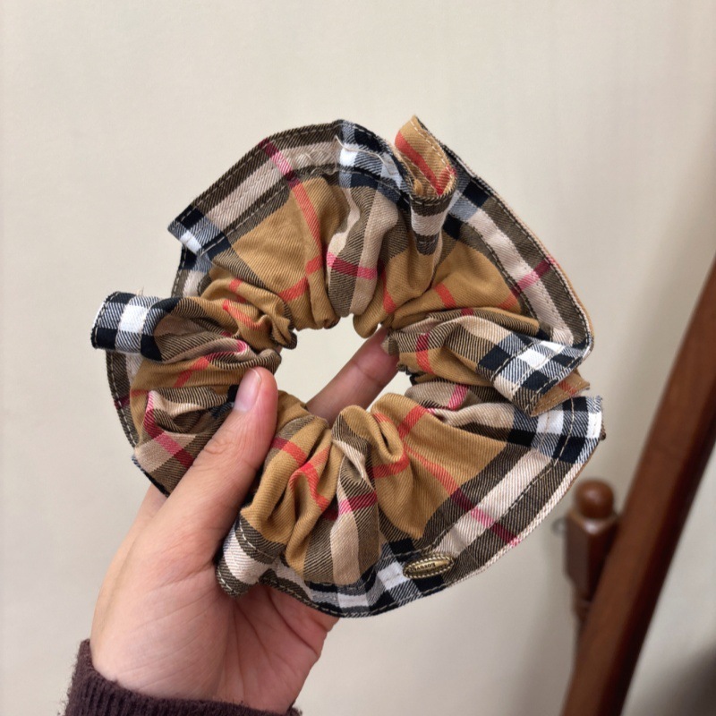 Classic Checkered Retro Designer Hair Clips Fabric Ring Elegant Casual Sexy And Luxurious Bun Hair Ring 2025 New Style Tied Hair Ring Hair Accessory