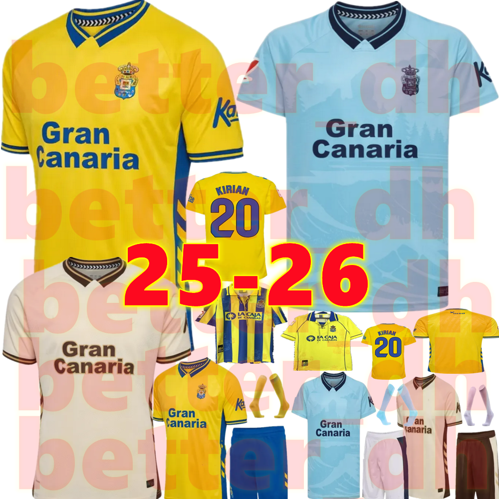 25 26 Las Palmas Soccer Jerseys HERRERA SANDRO Vieira Jesus Mesa 2026 Las Palmass home and away Las Palmas Sports Union 3rd game Penaranda football mens kids suit