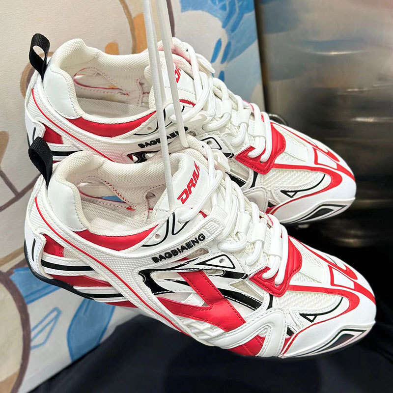 2025 Paris Flat Color Block Hollow Out Forrest Gump Summer Casual Sports Dad Shoes for Women