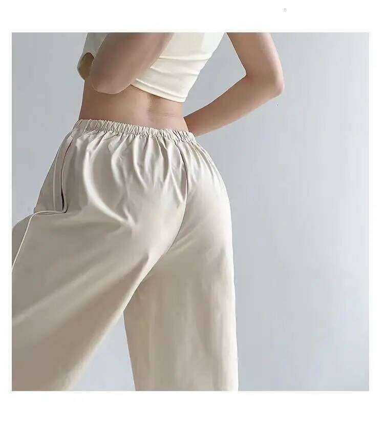 Y2K women vintage Baggy Cargo for Women Drawstring Elastic Low Waist Parachute Pants Sweatpants Loose Hippie Pant Trousers