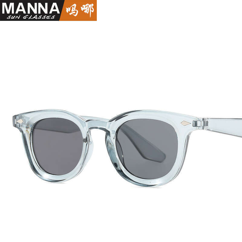 Classic Gradient Black Round Frame Fashion Sunshade Wear Glasses Unisex Designer Driving Lightweight Sunglasses