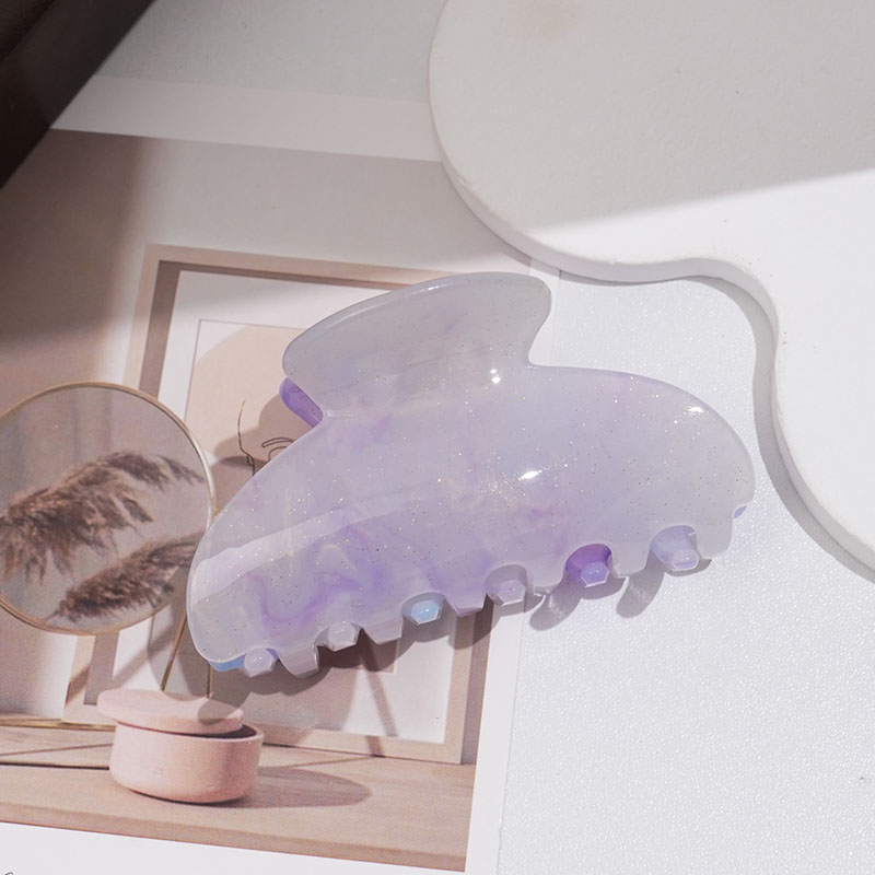 Gradual gold glitter acetate hair clip shark clip