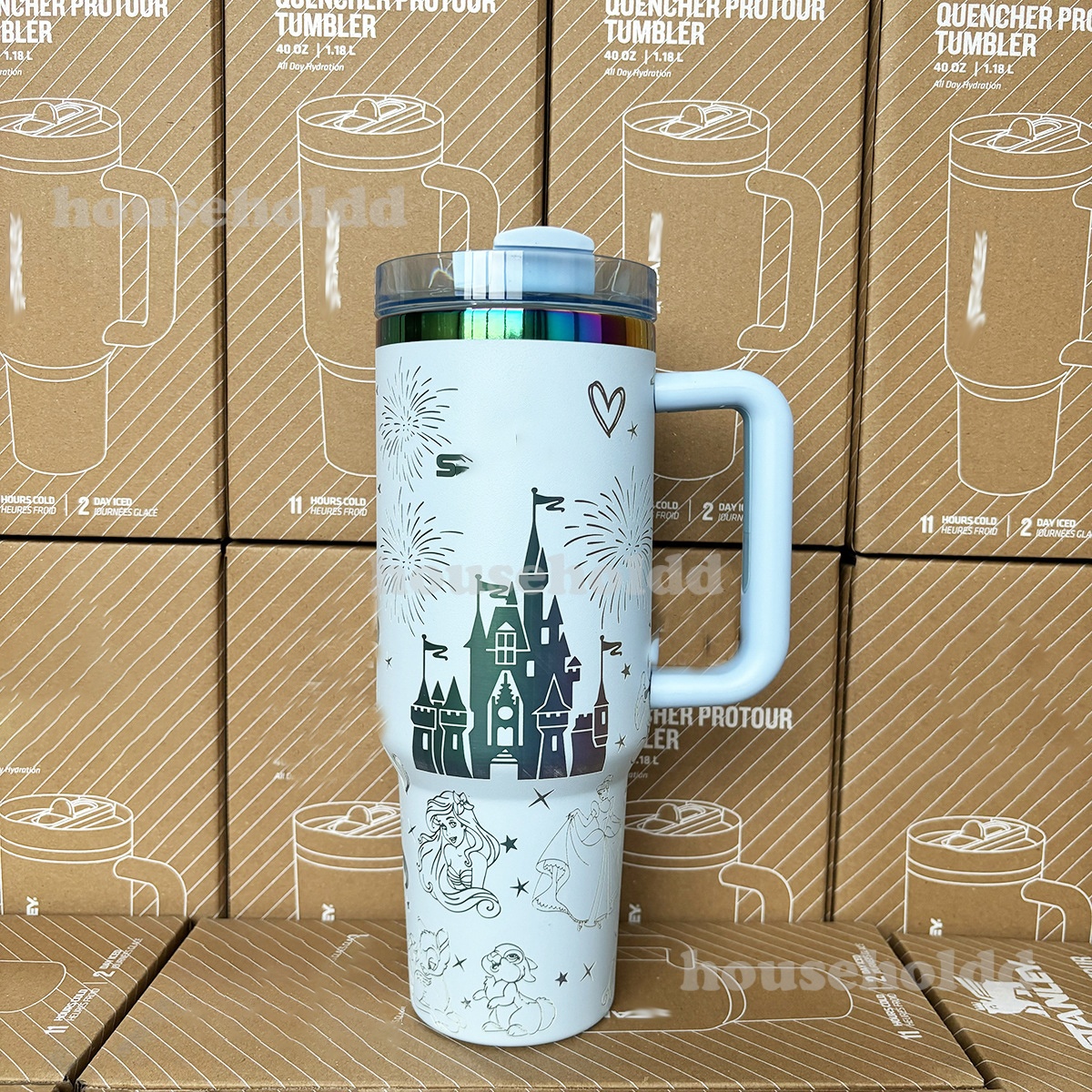 stampup stampup stampup stampup Thermos 40oz Stainless Steel Tumbler with Handle Straw 304 Insulated Cup for Car Office and Outdoor Use