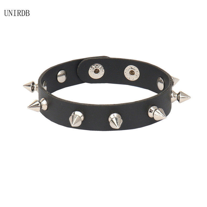 Punk Street Style Nightclub Sexy Rivet Set PU Leather Ins Couple Bracelet Jewelry