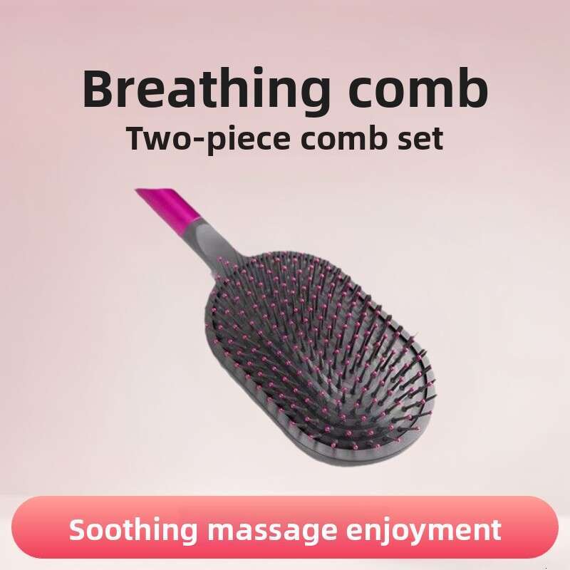 Women's Long Straightening Curling Air Cushion Scalp Massage Hair Styling Brush Two-Piece Set