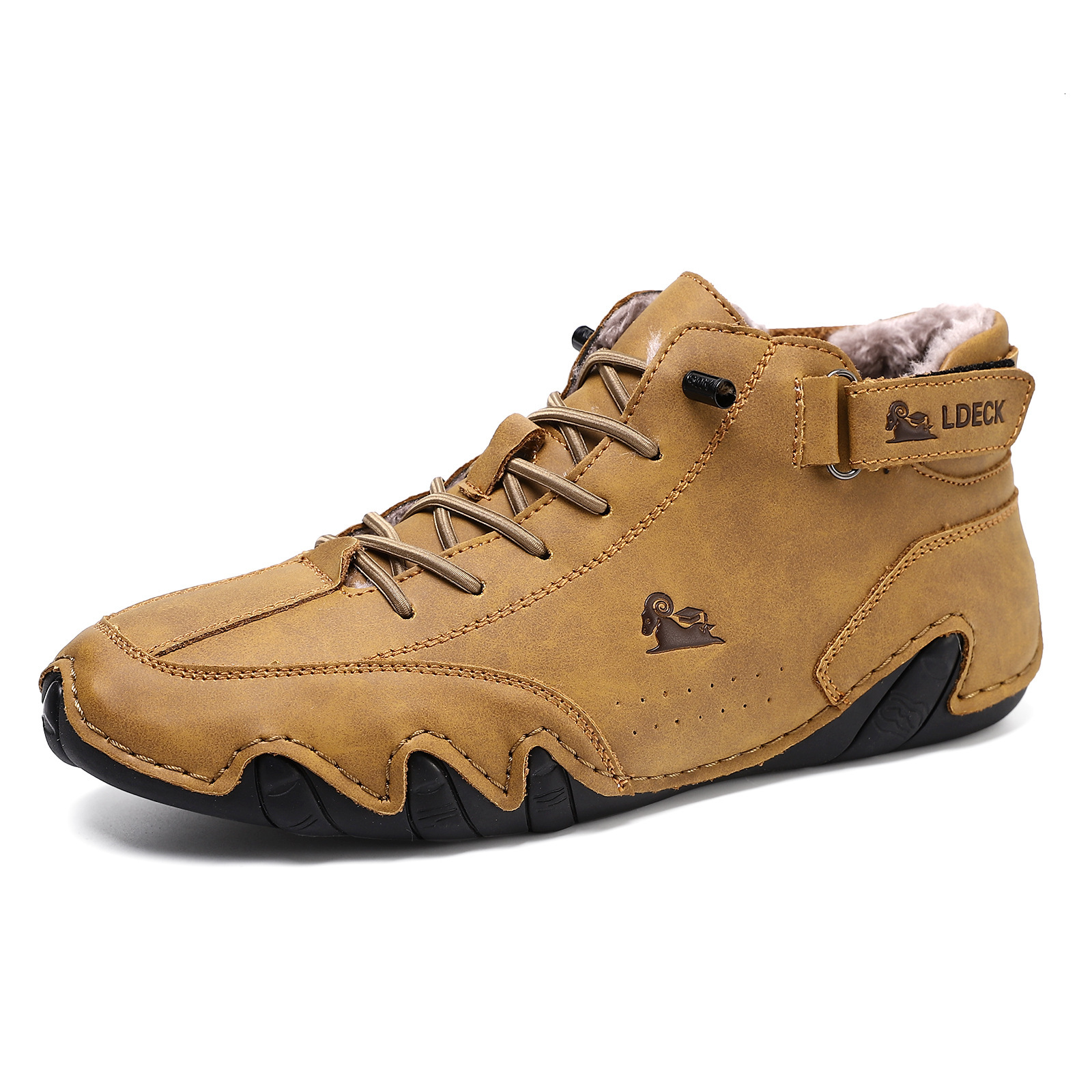 Winter Plush Lined Martin Boots Large Size Octopus Warm Cotton High-top Men's Sports Casual Shoes ddmymoon