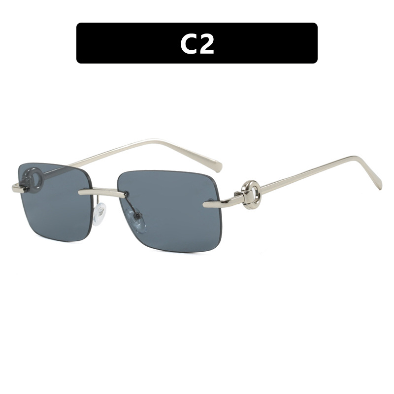 2025 New Arrival Frameless Square Sunglasses for Women Minimalist Influencer Inspired Premium Eye wear for Effortless Everyday Style