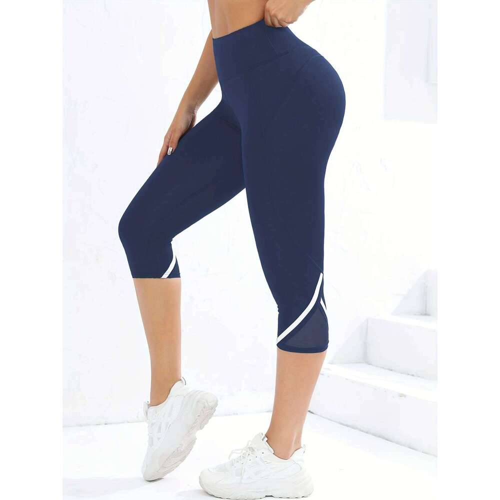 High Waisted Pants Capri Workout Leggings for Women Yoga Capris