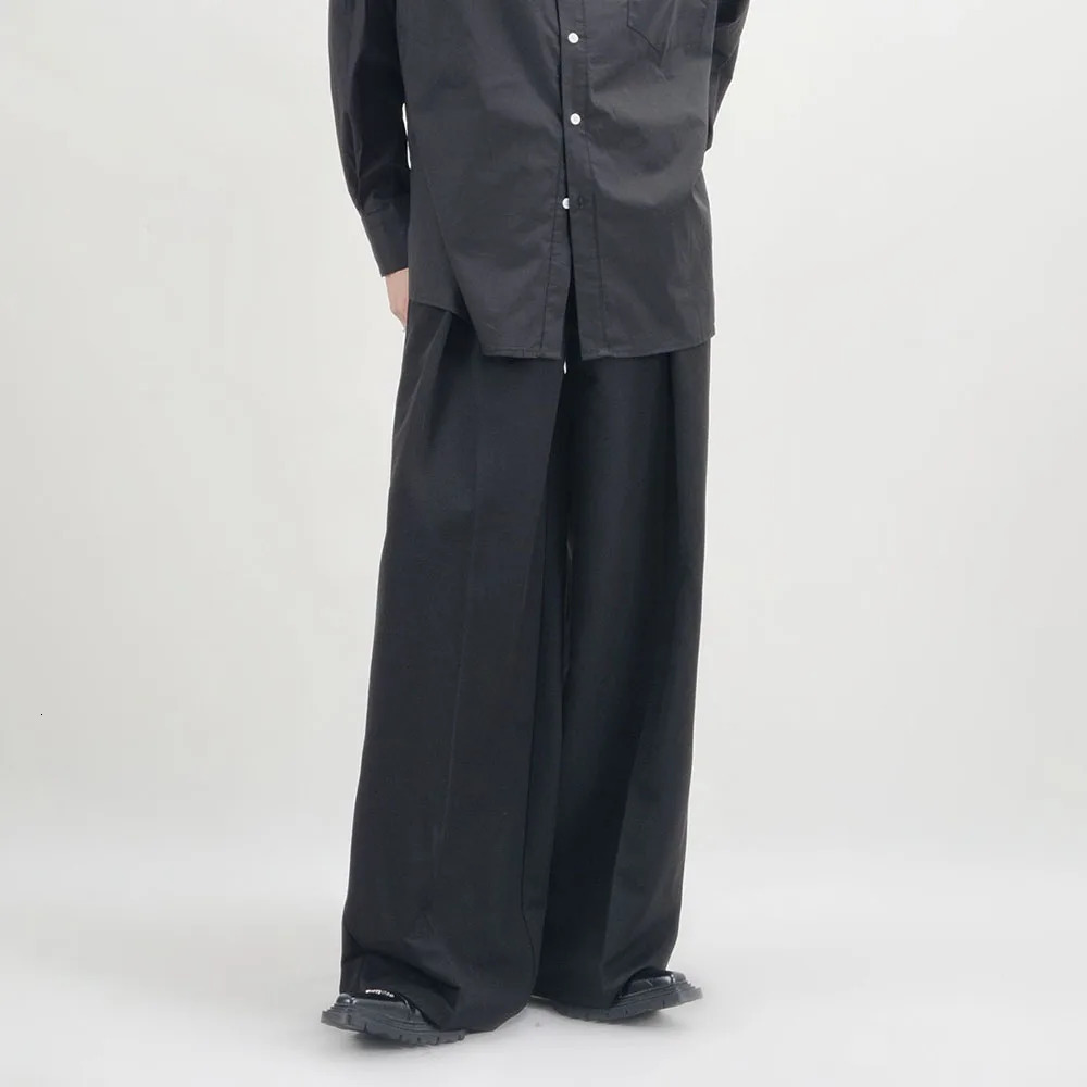 Suit Pants Mens Dress Loose Oversized Wide Leg Summer Casual Straight Retro Mopping Trousers Formal 250808