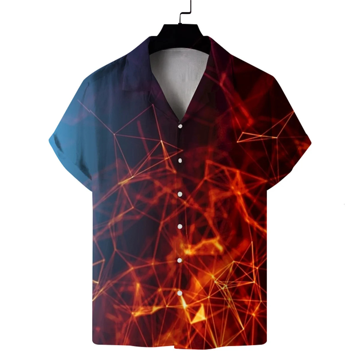 Mens Cuba collar fashion Hawaiian shirt mens short sleeve personalized casual printed 250808