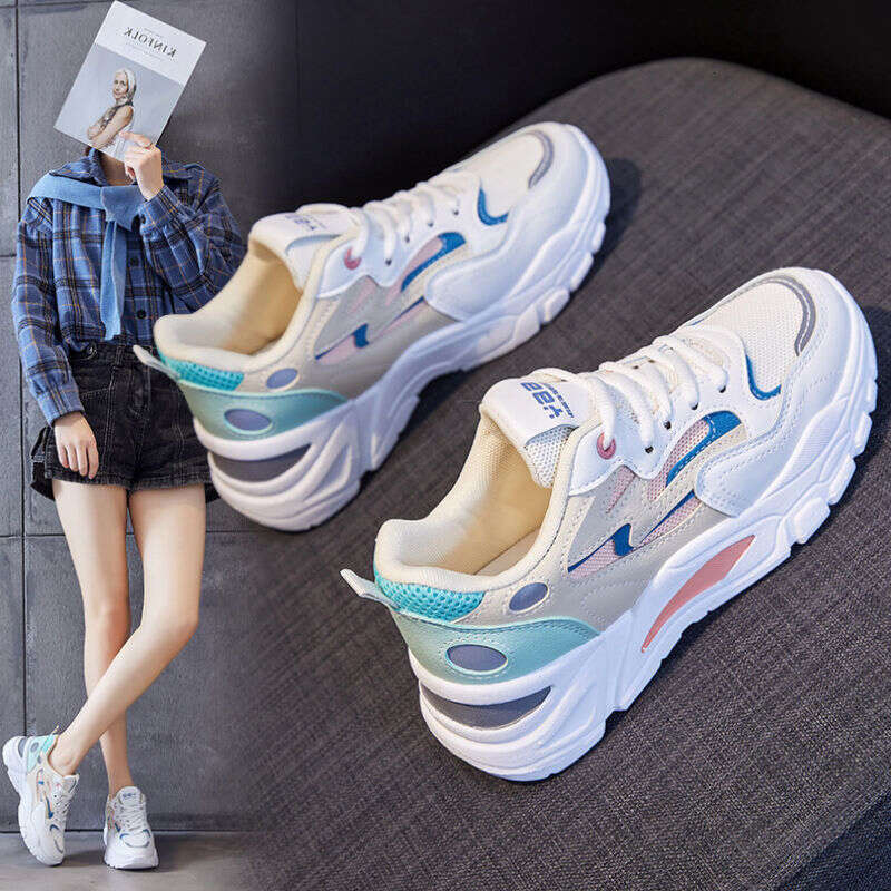 Women's Dad Sneakers 2023 Spring Summer New Fashion Casual Thick Sole Ins Trend Thin Mesh Breathable Sports Shoes