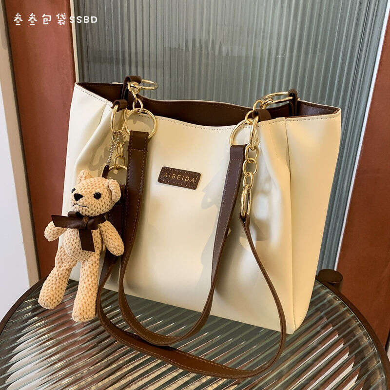 College Student Class Tote for Women 2025 New Trendy High-end Shoulder Large Capacity Fashion Versatile Commuter Bag