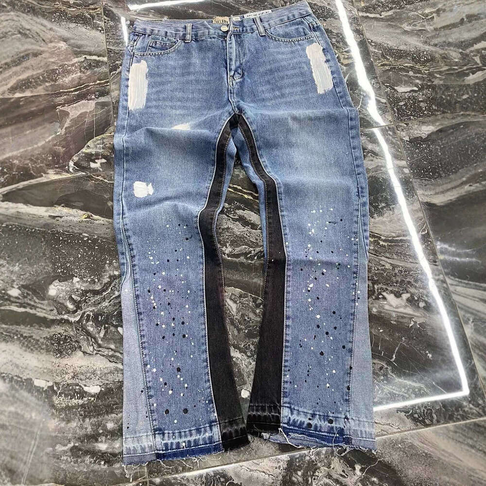 2025 New Patchwork High Street Fashion Jeans for Men and Women Y2K Hip-Hop Straight Long Pants
