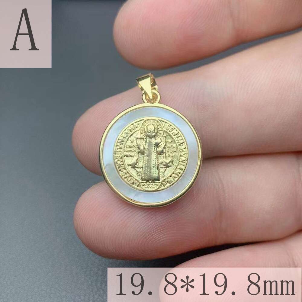 Minimalist Natural Shell Virgin Mary Pendant White Mother-of-Pearl Necklace DIY Jewelry Accessories Making