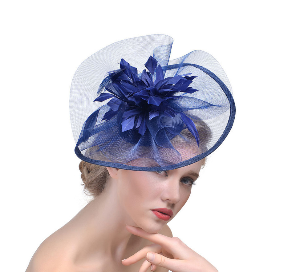 Elegant Flower Fascinator Pillbox Cap Wedding Women Fascinator Hat Headband Ladies Millinery Cap Mesh Bride Hats 250609