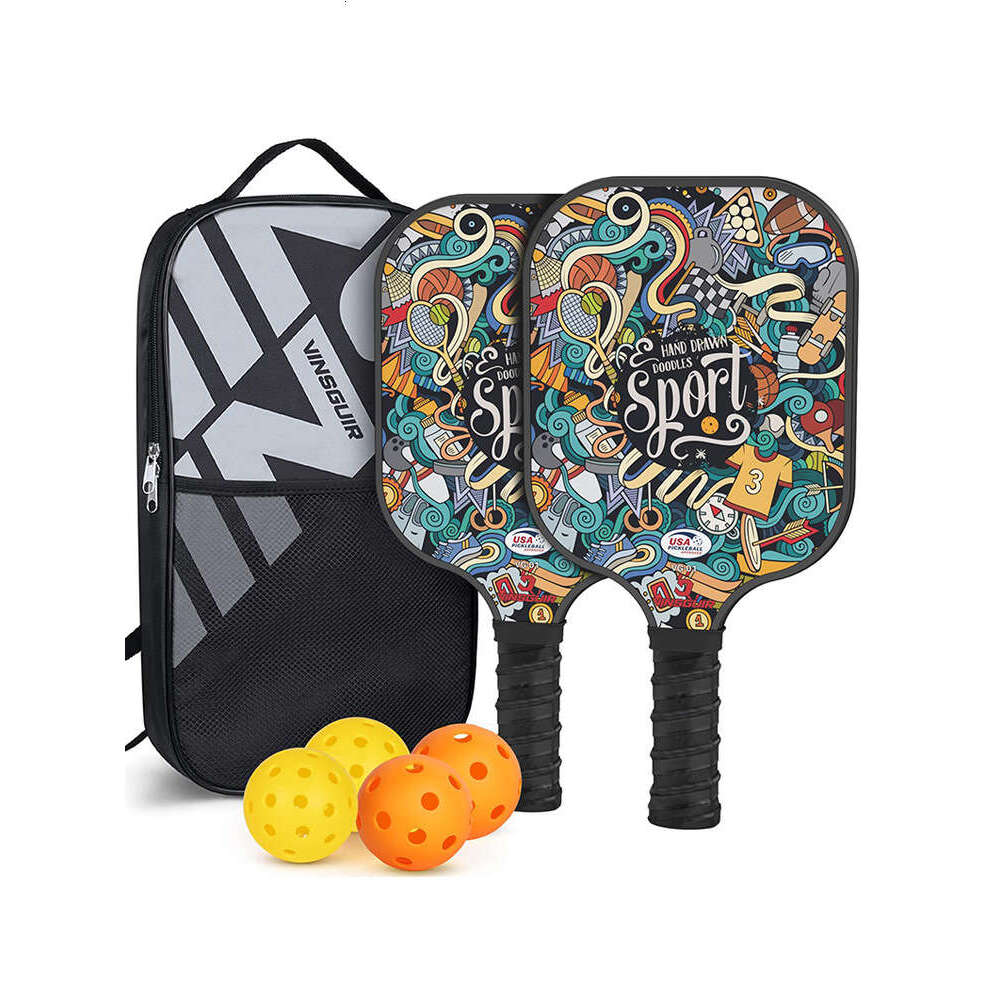 Heat Pressed Integrated T700 Carbon Fiber Pickleball Racket Full Set