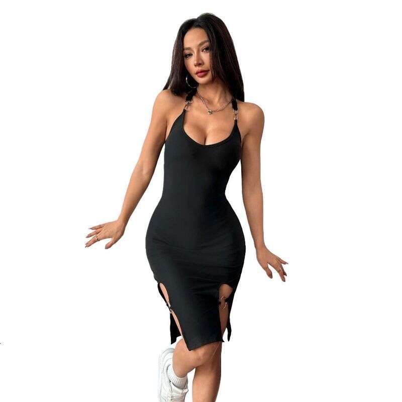 Dresses Mini Work Date Women Ladies Button Polka Dot Line Straight High Waisted Slim Fit Bow Pocket 2025 Ladies' Wear